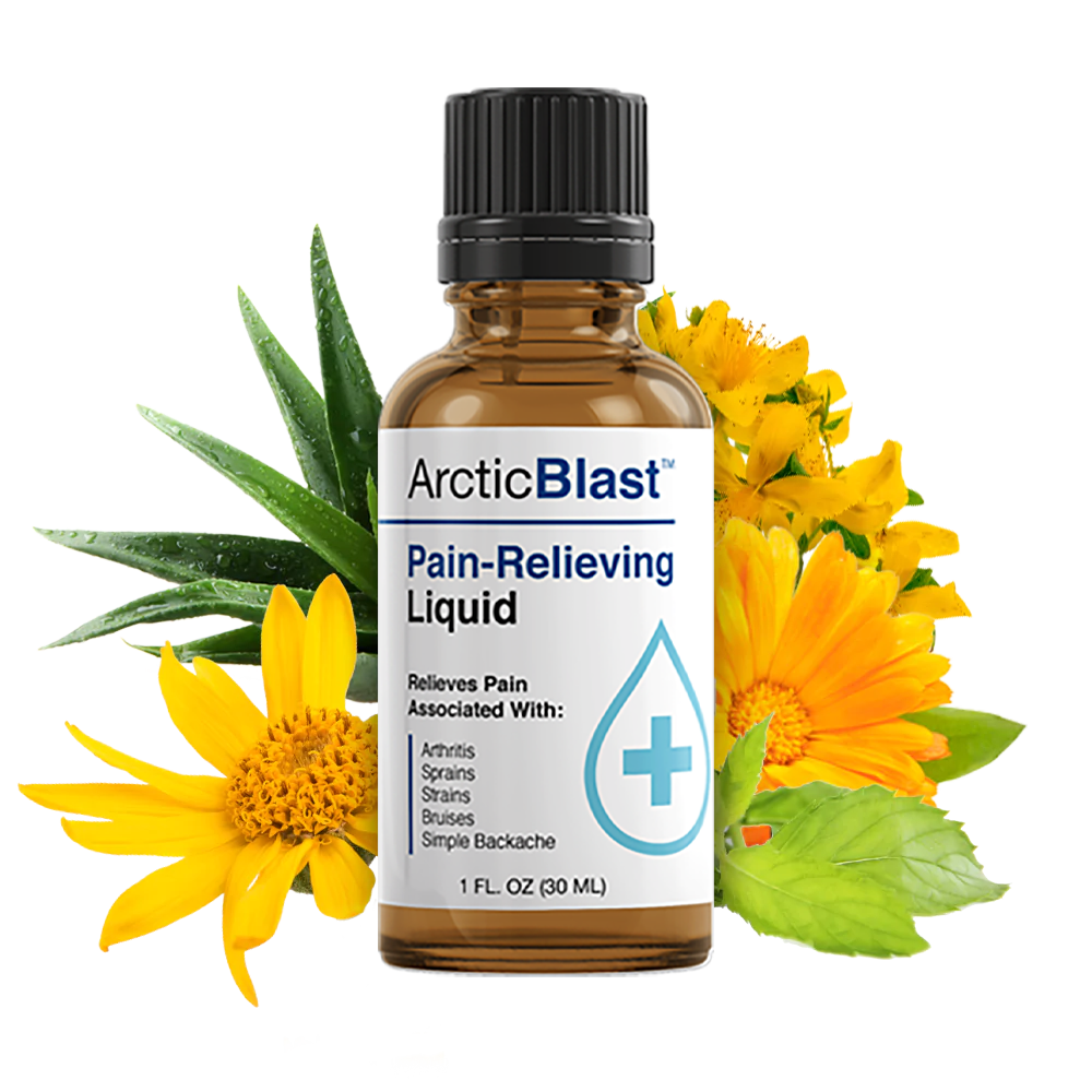 Bottle of Arctic Blast with natural botanical ingredients